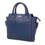 Beau Design Stylish  Blue Color Imported PU Leather Casual Handbag With Double Handle For Women's/Ladies/Girls
